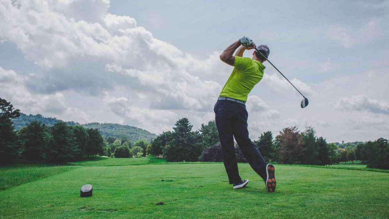 Male Golfer Hitting a Drive